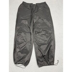 MNML Windbreaker Pants Mens Large Black Nylon Elastic Waist Lightweight